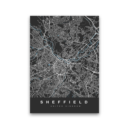 Sheffield III Art Print by UrbanMaps Print Only