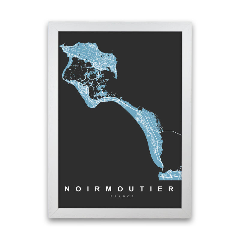 Noirmoutier Art Print by UrbanMaps White Grain