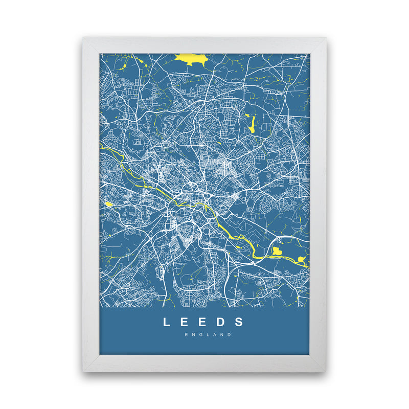Leeds II Art Print by UrbanMaps White Grain