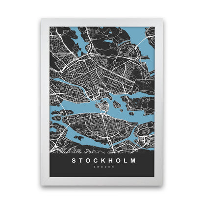 Stockholm Art Print by UrbanMaps White Grain