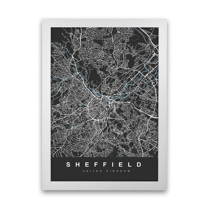 Sheffield III Art Print by UrbanMaps White Grain