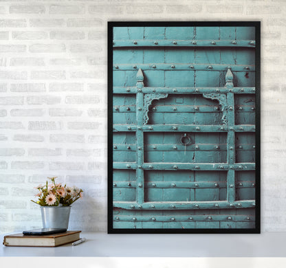 Blue Door Photography Print by Victoria Frost A1 White Frame
