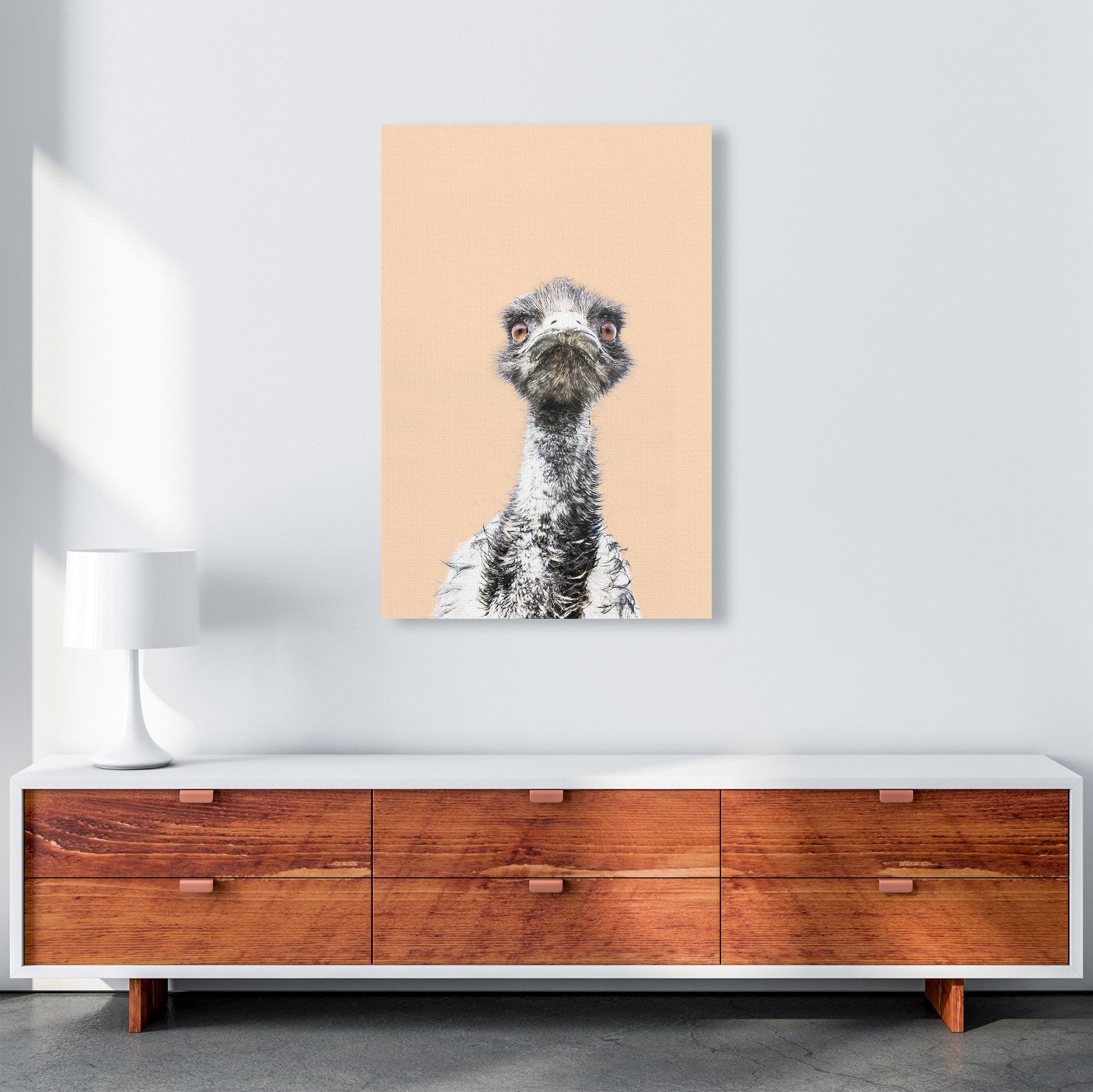 Orange Emu Photography Print by Victoria Frost A1 Canvas