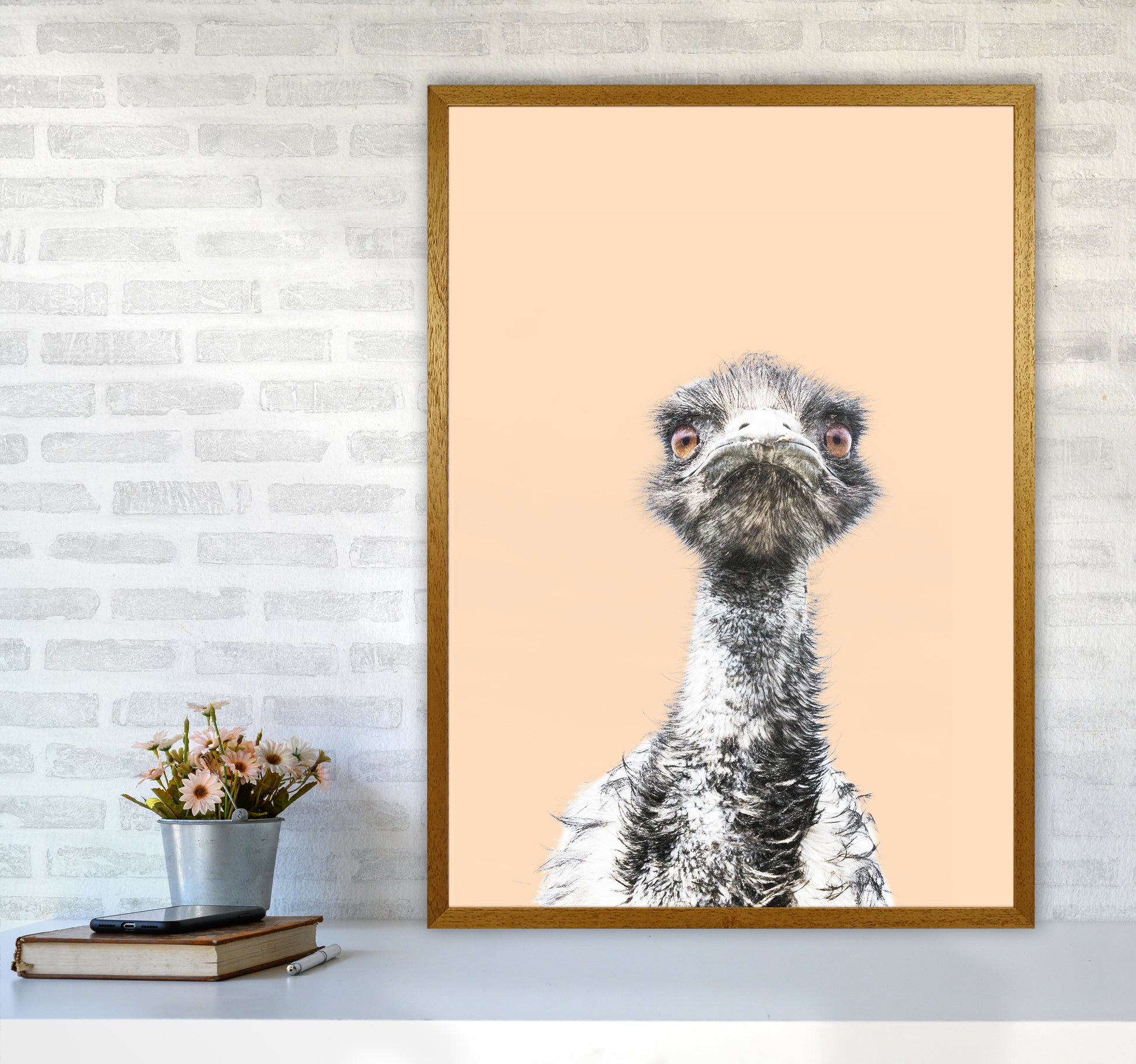 Orange Emu Photography Print by Victoria Frost A1 Print Only