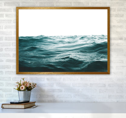 Blue Ocean Waves Photography Print by Victoria Frost A1 Print Only