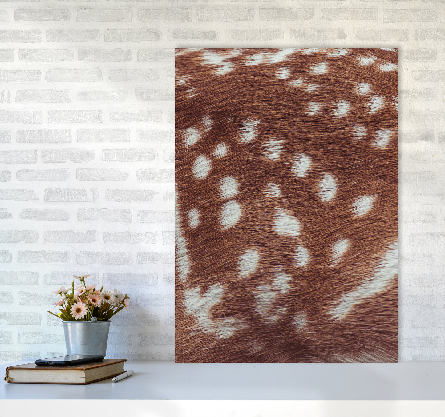 Deer skin Photography Print by Victoria Frost A1 Black Frame