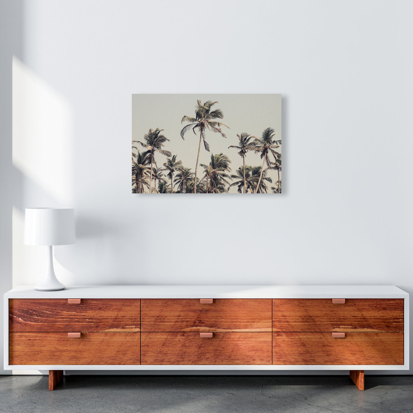 Palm Trees on the beach Photography Print by Victoria Frost A2 Canvas