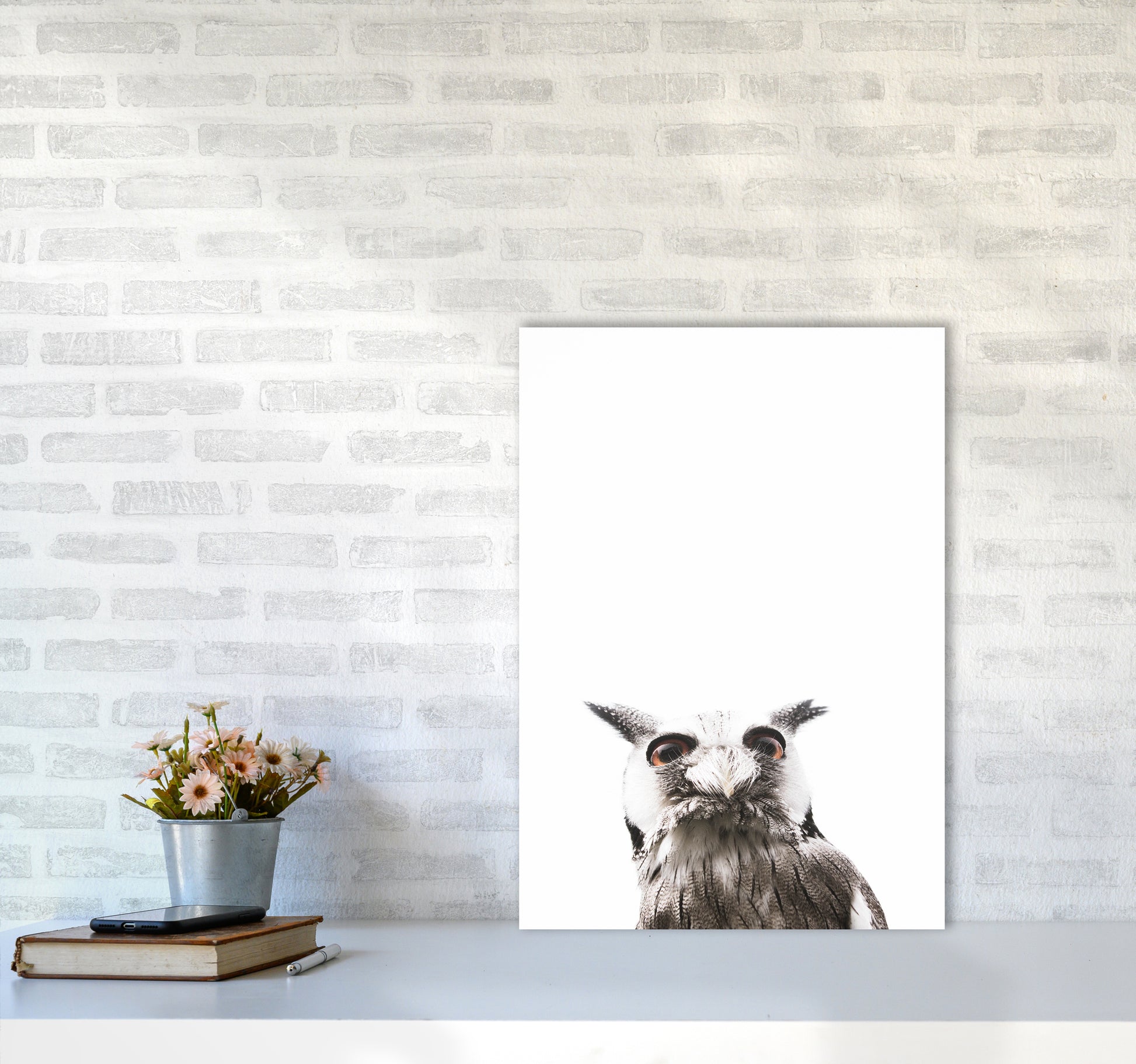 Lil Owl Photography Print by Victoria Frost A2 Black Frame