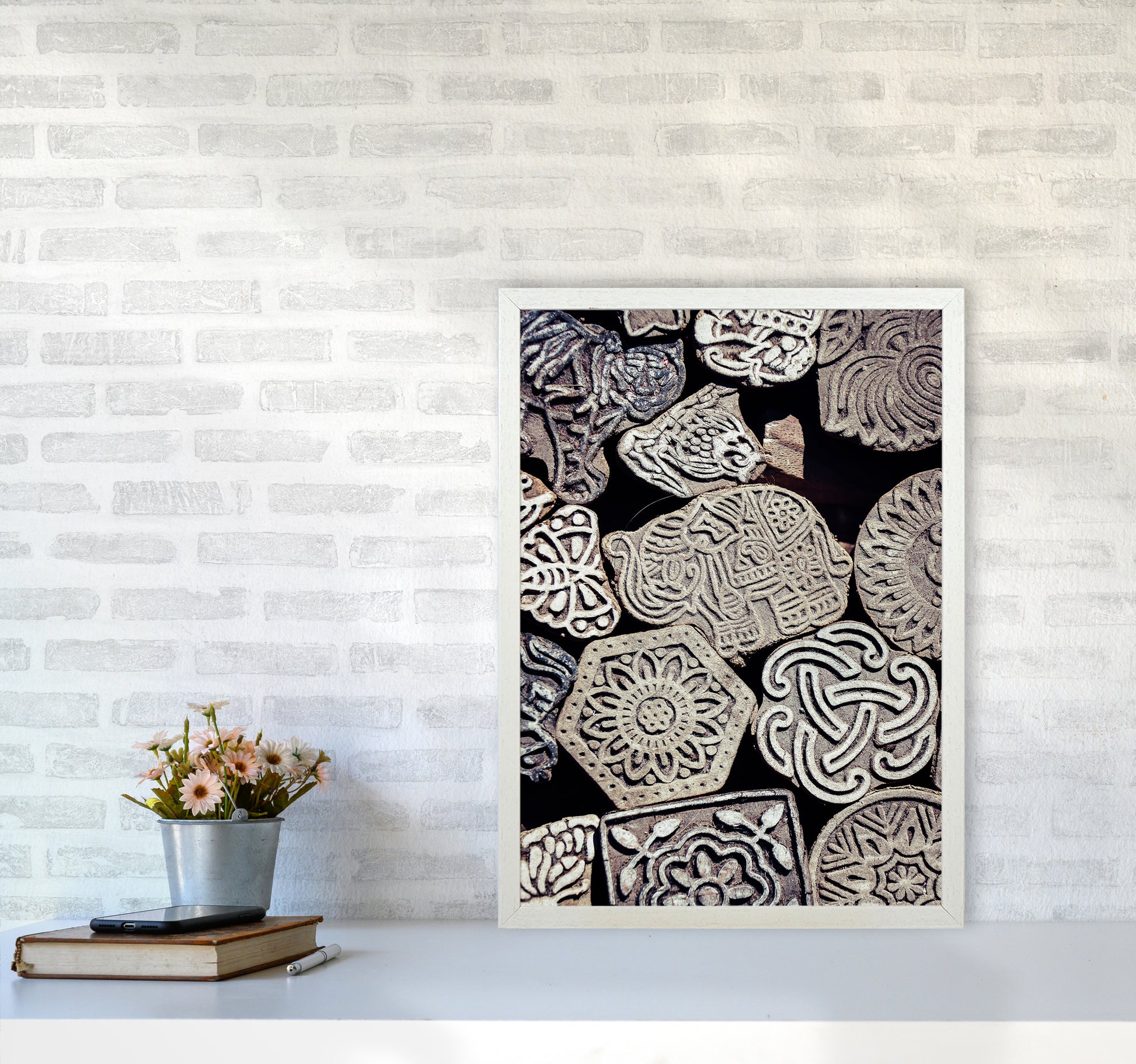 Elephant Photography Print by Victoria Frost A2 Oak Frame