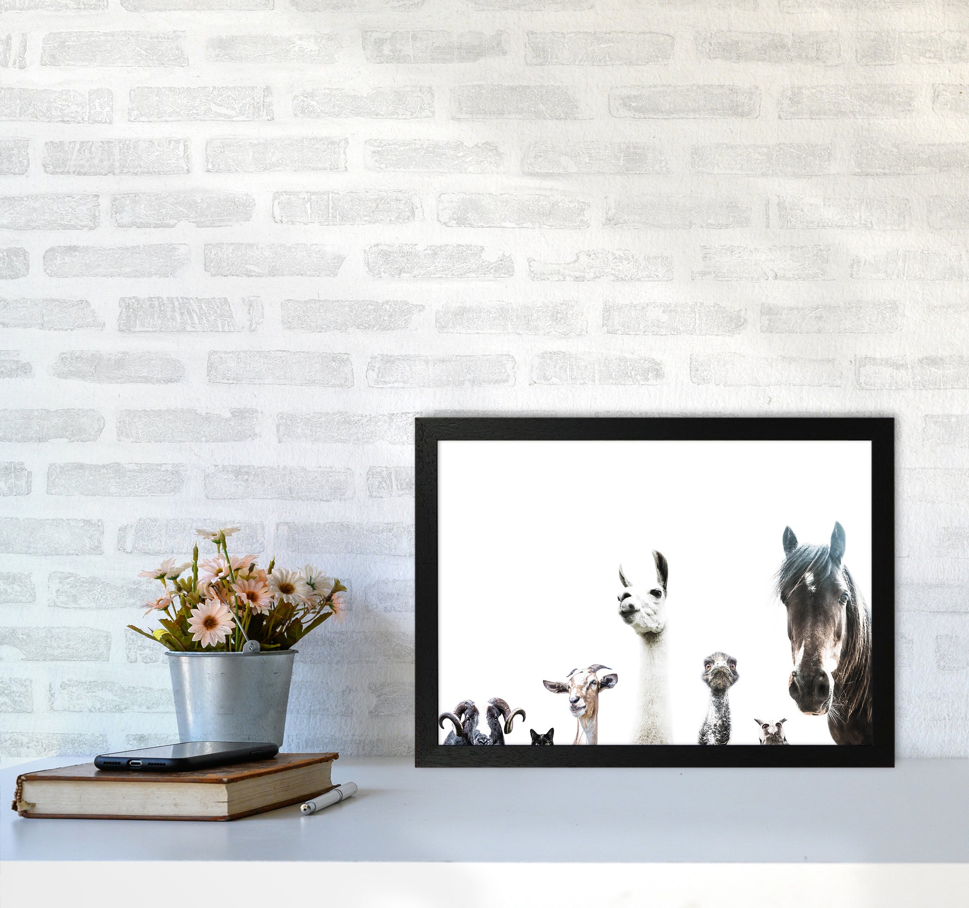 Animal Crew Photography Print by Victoria Frost A3 White Frame