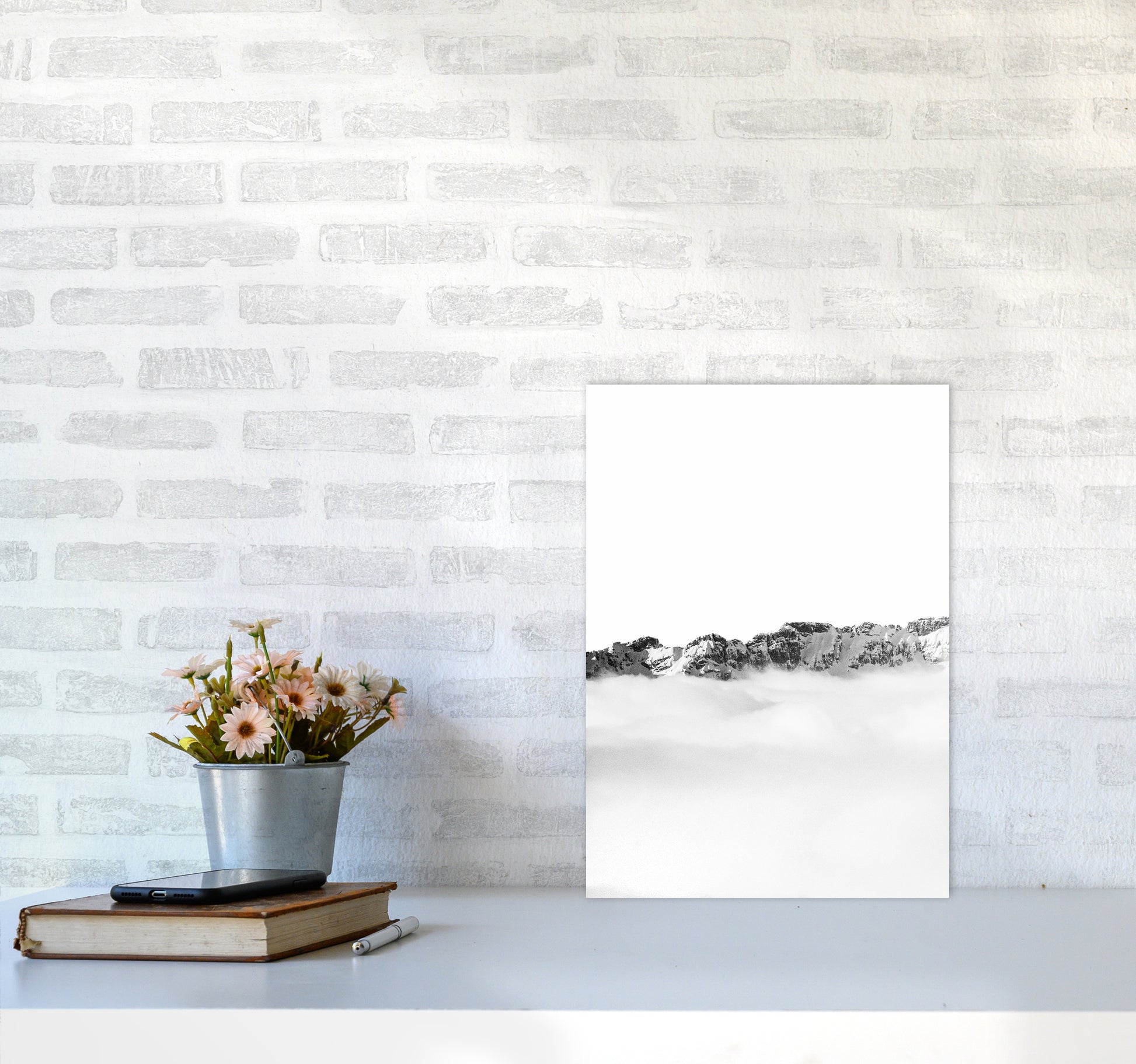 Mountains Divide Photography Print by Victoria Frost A3 Black Frame