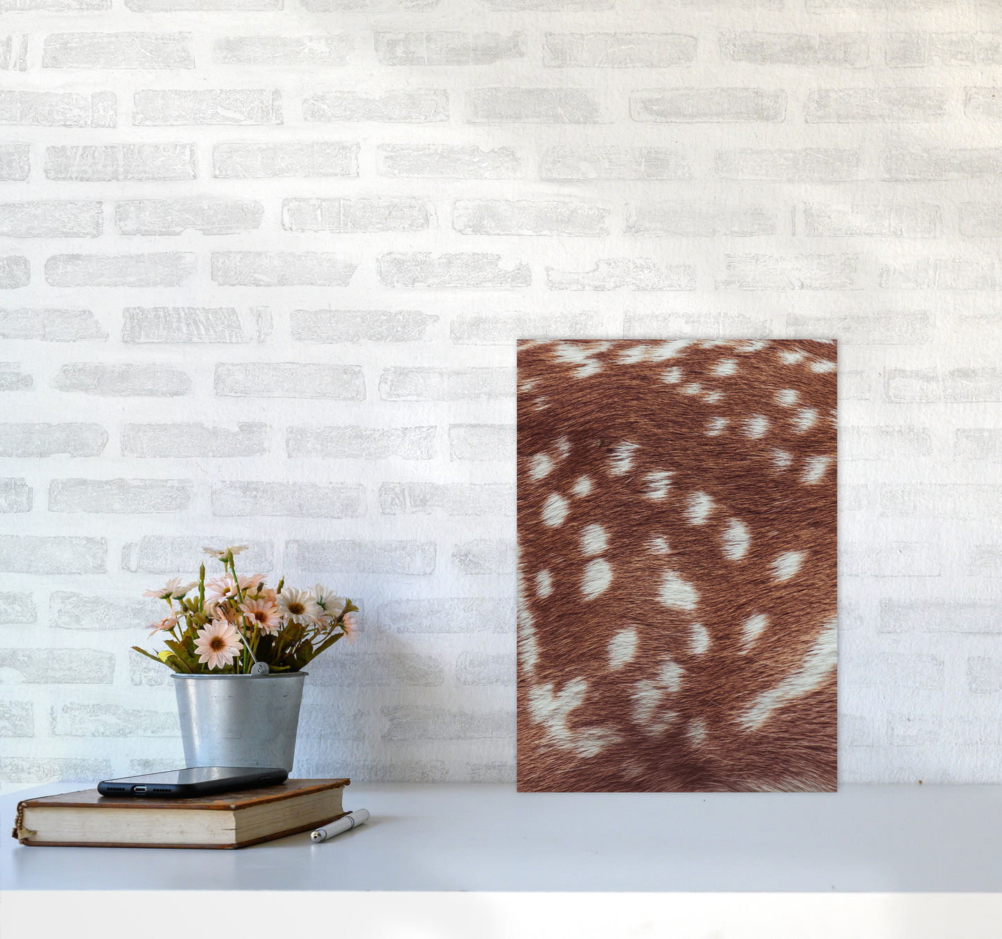 Deer skin Photography Print by Victoria Frost A3 Black Frame