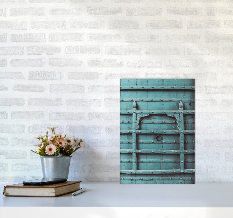 Blue Door Photography Print by Victoria Frost A3 Black Frame