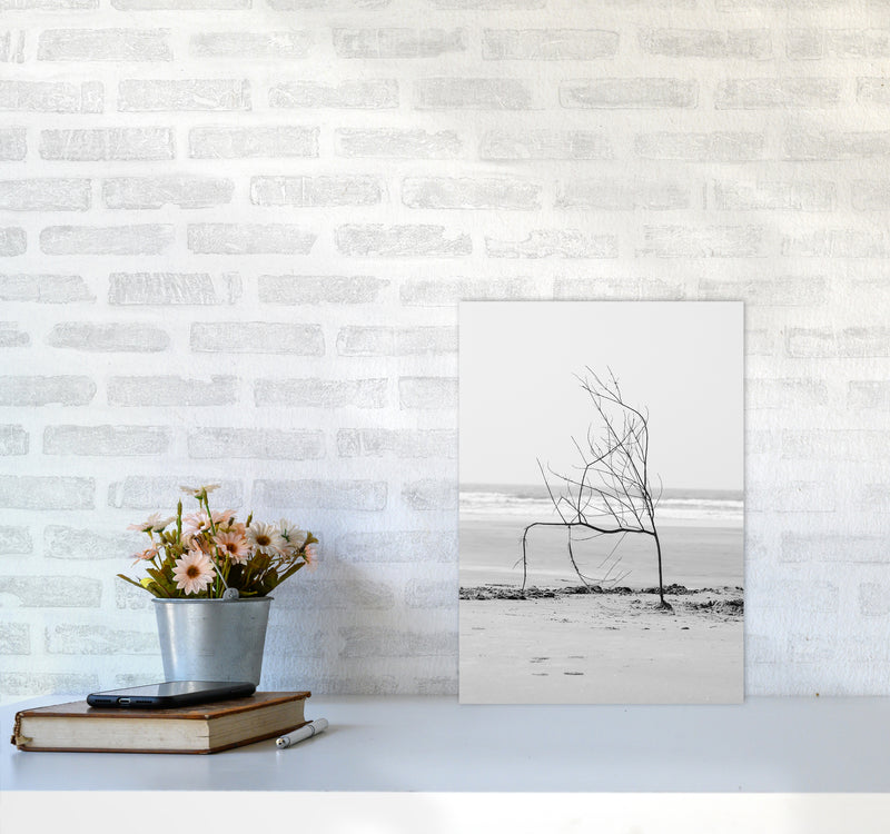 Beach Sculpture Photography Print by Victoria Frost A3 Black Frame