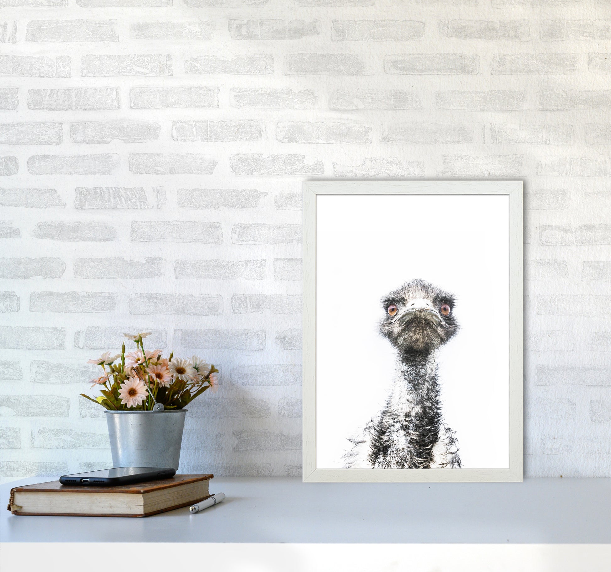 E.M.U Photography Print by Victoria Frost A3 Oak Frame