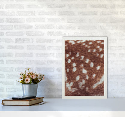 Deer skin Photography Print by Victoria Frost A3 Oak Frame