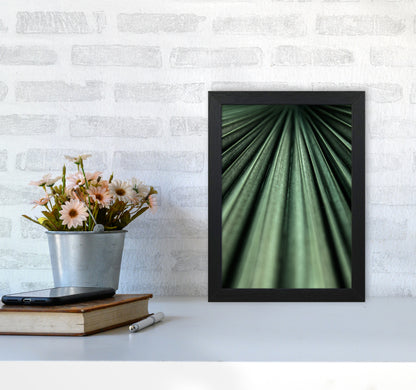 Green Palm Leaf Photography Print by Victoria Frost A4 White Frame