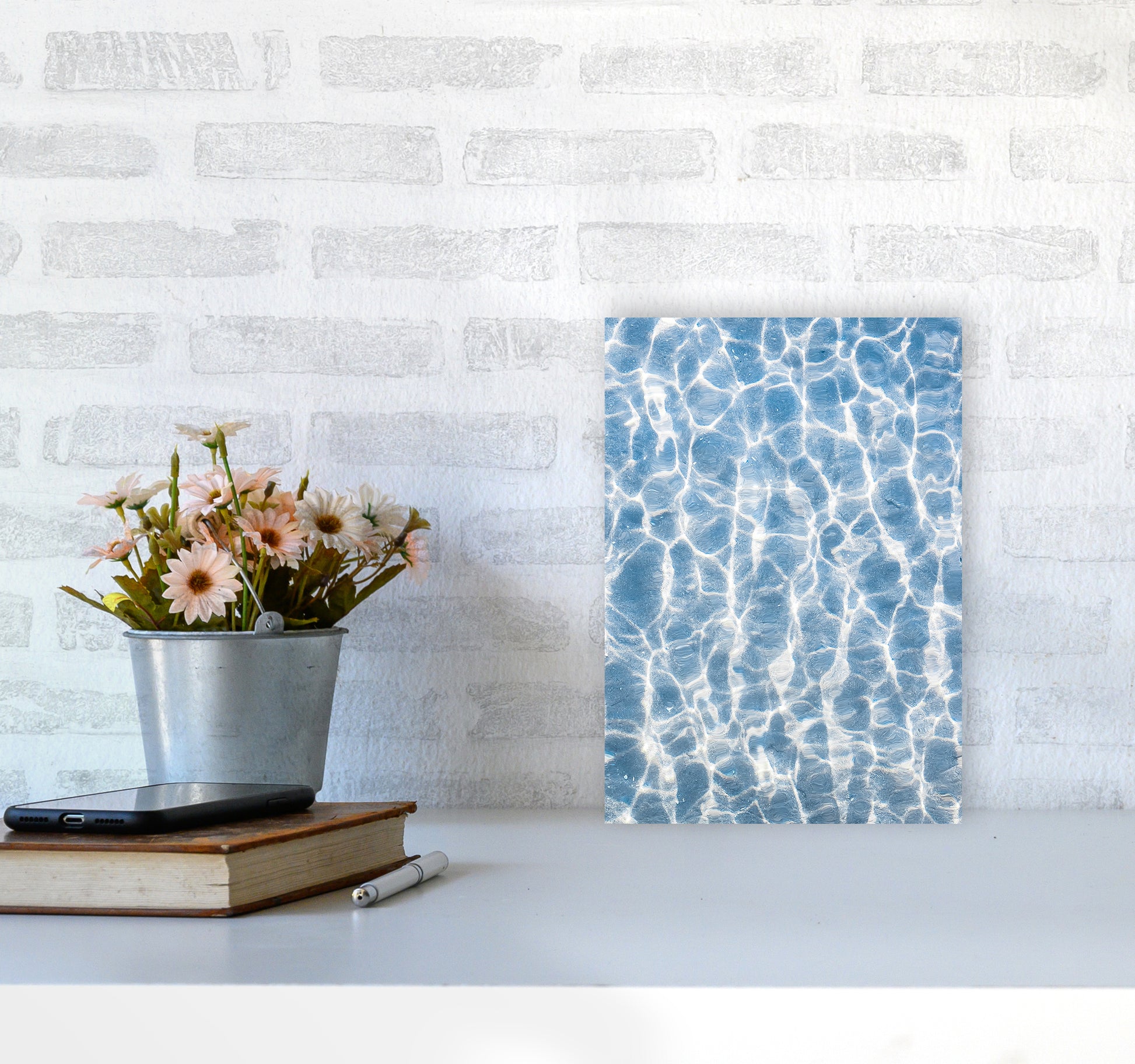 Ripples Photography Print by Victoria Frost A4 Black Frame
