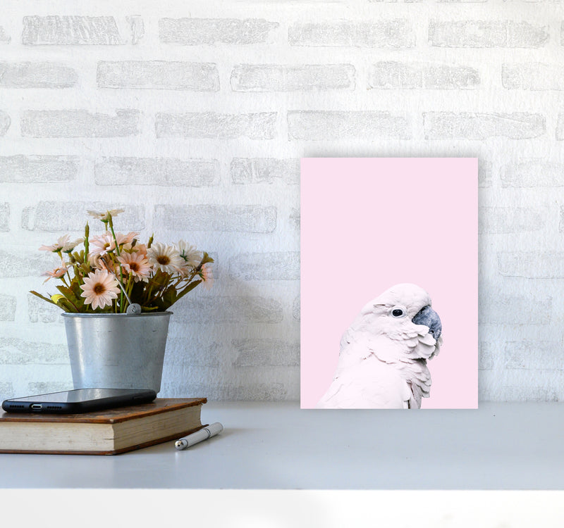 Pink Cockatoo Photography Print by Victoria Frost A4 Black Frame