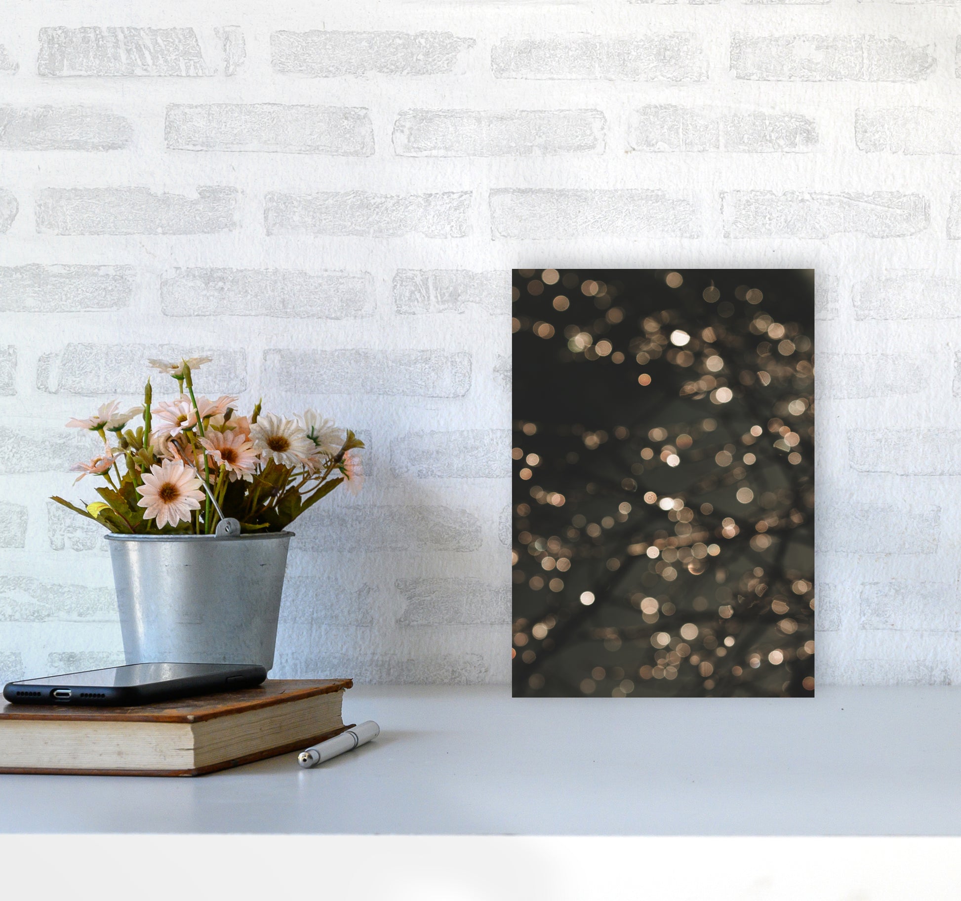Midnight Glow Photography Print by Victoria Frost A4 Black Frame