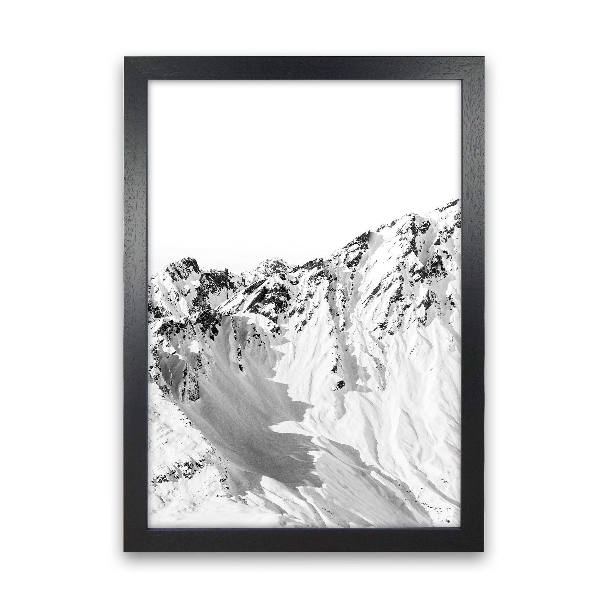 Mountains Edge Photography Print by Victoria Frost Black Grain