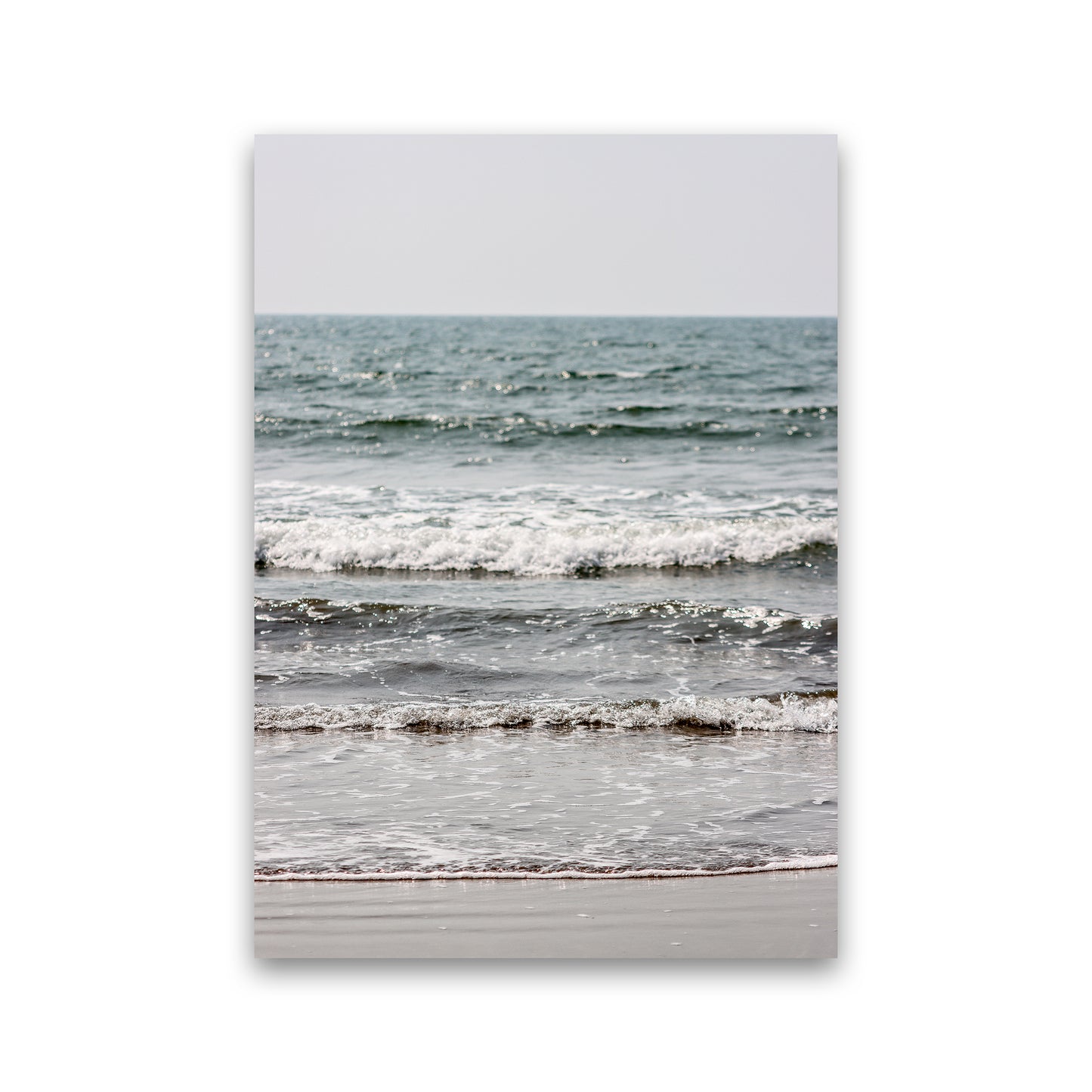 Blue Beach Waves Photography Print by Victoria Frost Print Only