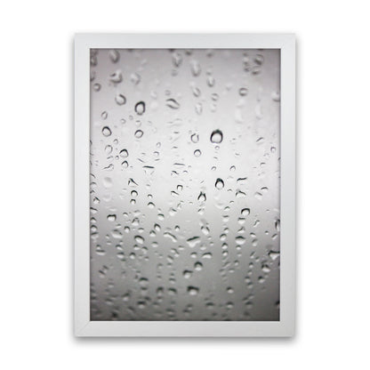 Touch of Rain Photography Print by Victoria Frost White Grain