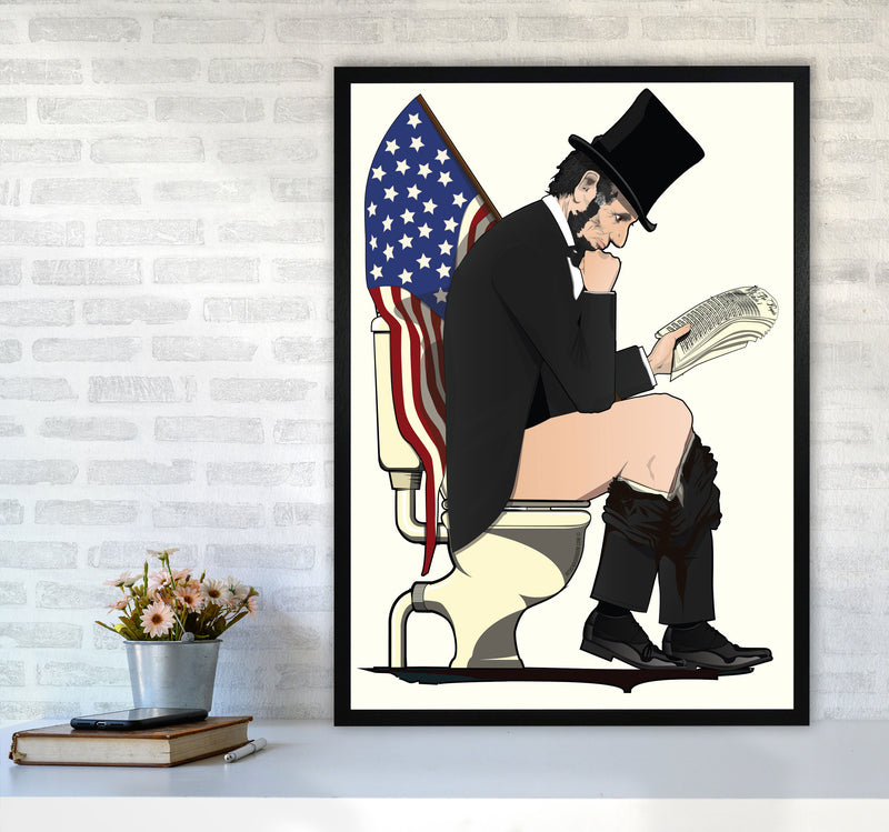 Abraham Lincoln Loo Art Print by Wyatt9 A1 White Frame