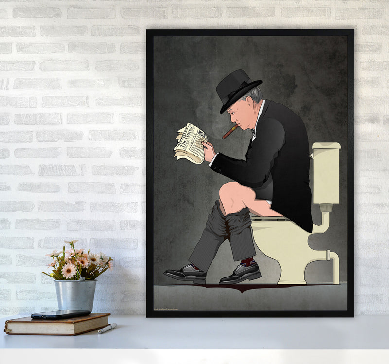 Churchill Art Print by Wyatt9 A1 White Frame