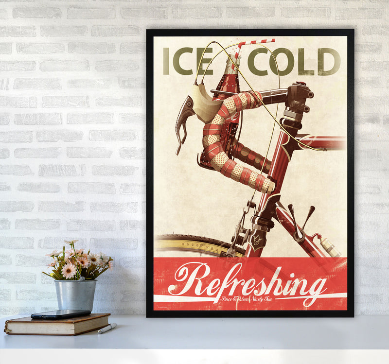Cola Bike Cycling Art Print by Wyatt9 A1 White Frame