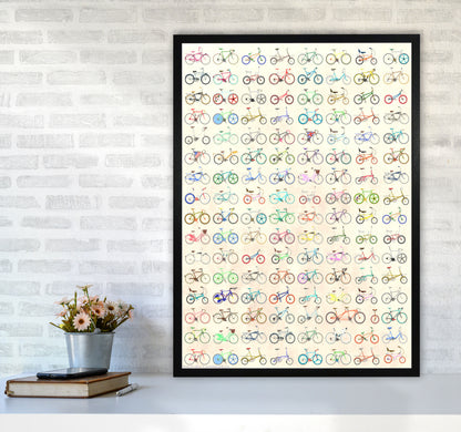 FAVE Cycling Art Print by Wyatt9 A1 White Frame