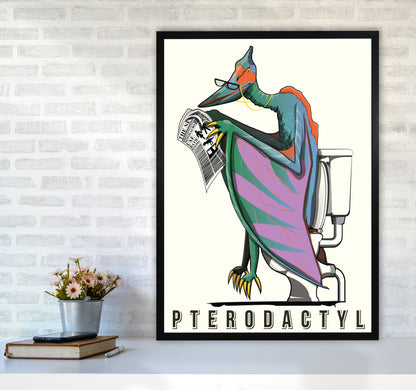Flying Dino by Wyatt9 A1 White Frame