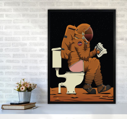 Mars on Loo by Wyatt9 A1 White Frame