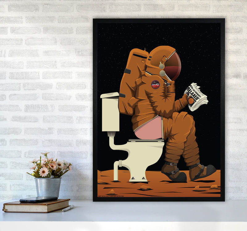 Mars on Loo by Wyatt9 A1 White Frame