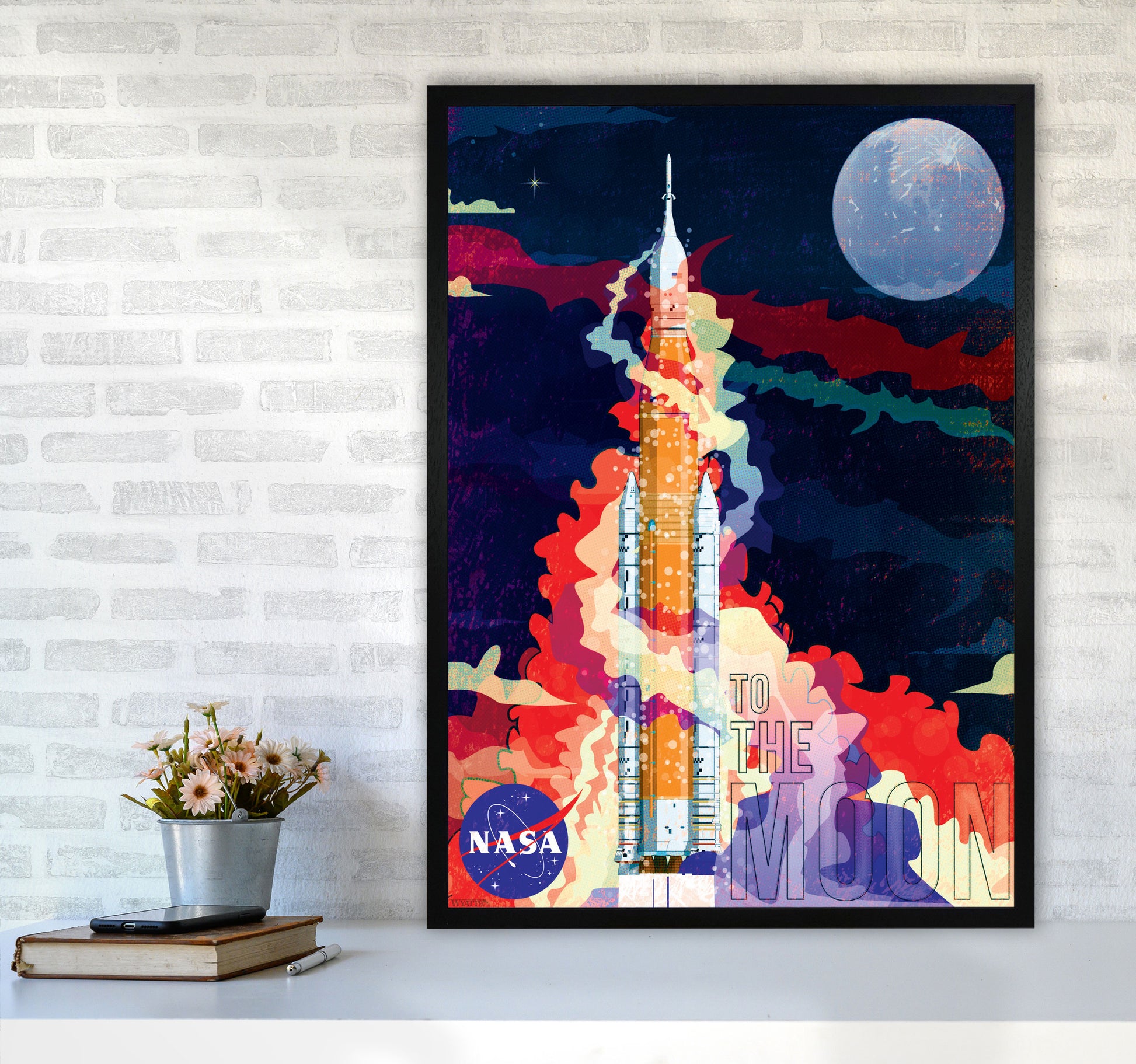 SLS Retro Print by Wyatt9 A1 White Frame