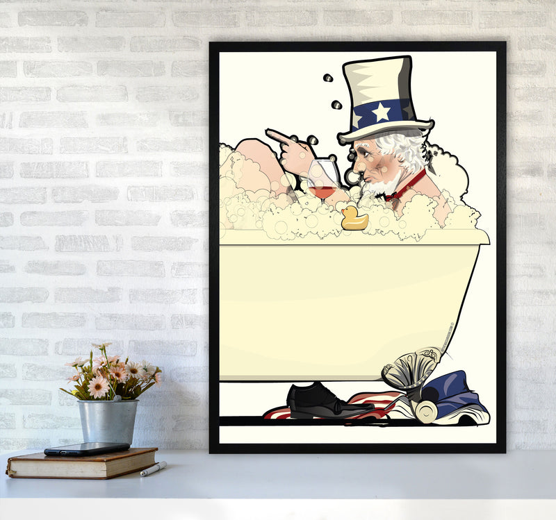 Uncle Sam Bath by Wyatt9 A1 White Frame