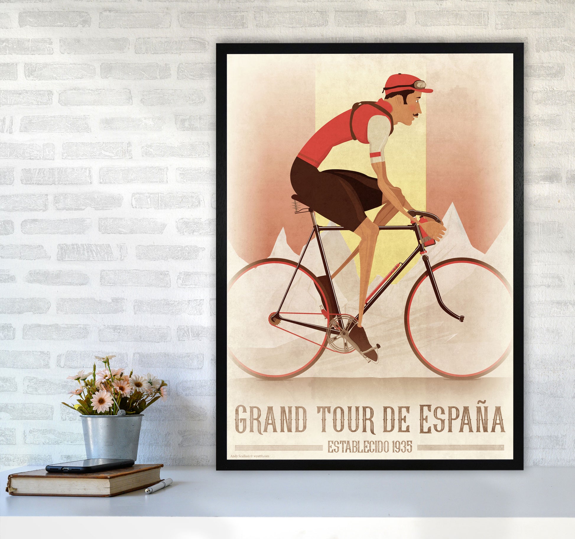 Vintage Spanish Tour by Wyatt9 A1 White Frame