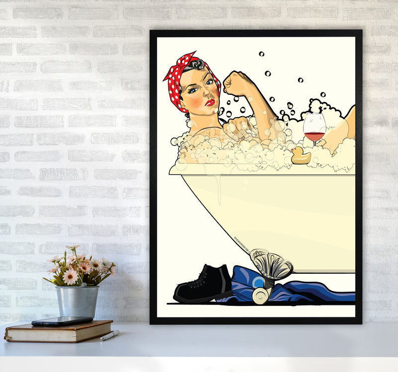 We Can Do It Bath by Wyatt9 A1 White Frame