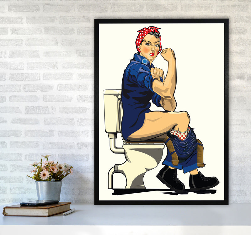 We Can Do It Loo by Wyatt9 A1 White Frame