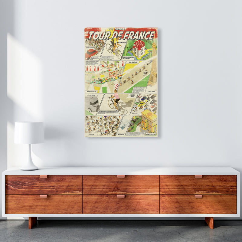 Comic Book TDF Cycling Print by Wyatt9 A1 Canvas