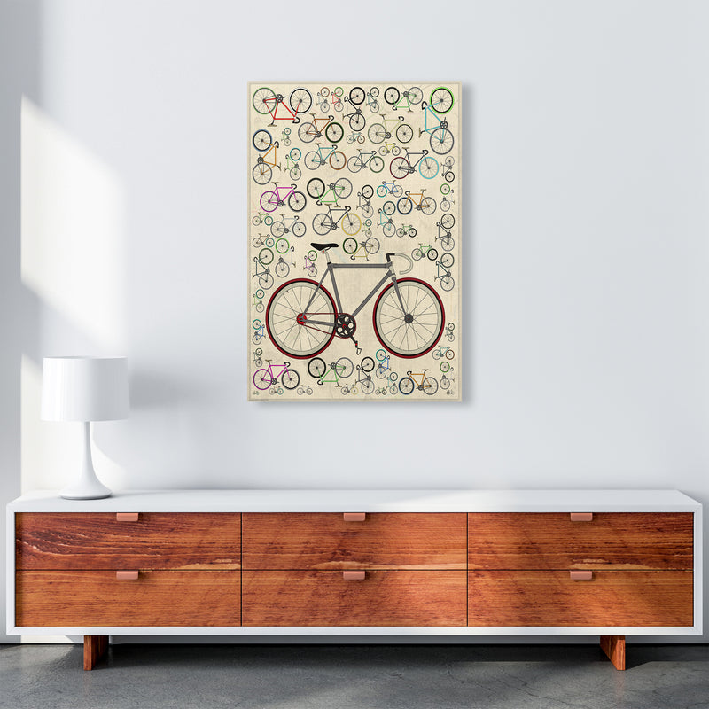 Fixie Cycling Art Print by Wyatt9 A1 Canvas