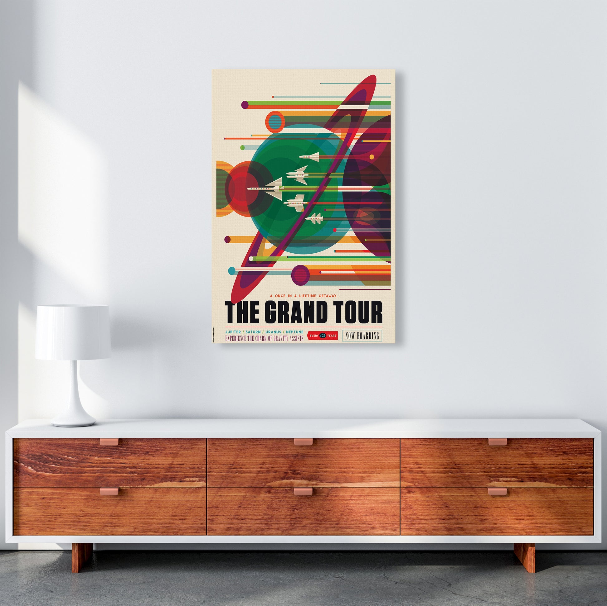 Grand Tour Retro Art Print by Wyatt9 A1 Canvas