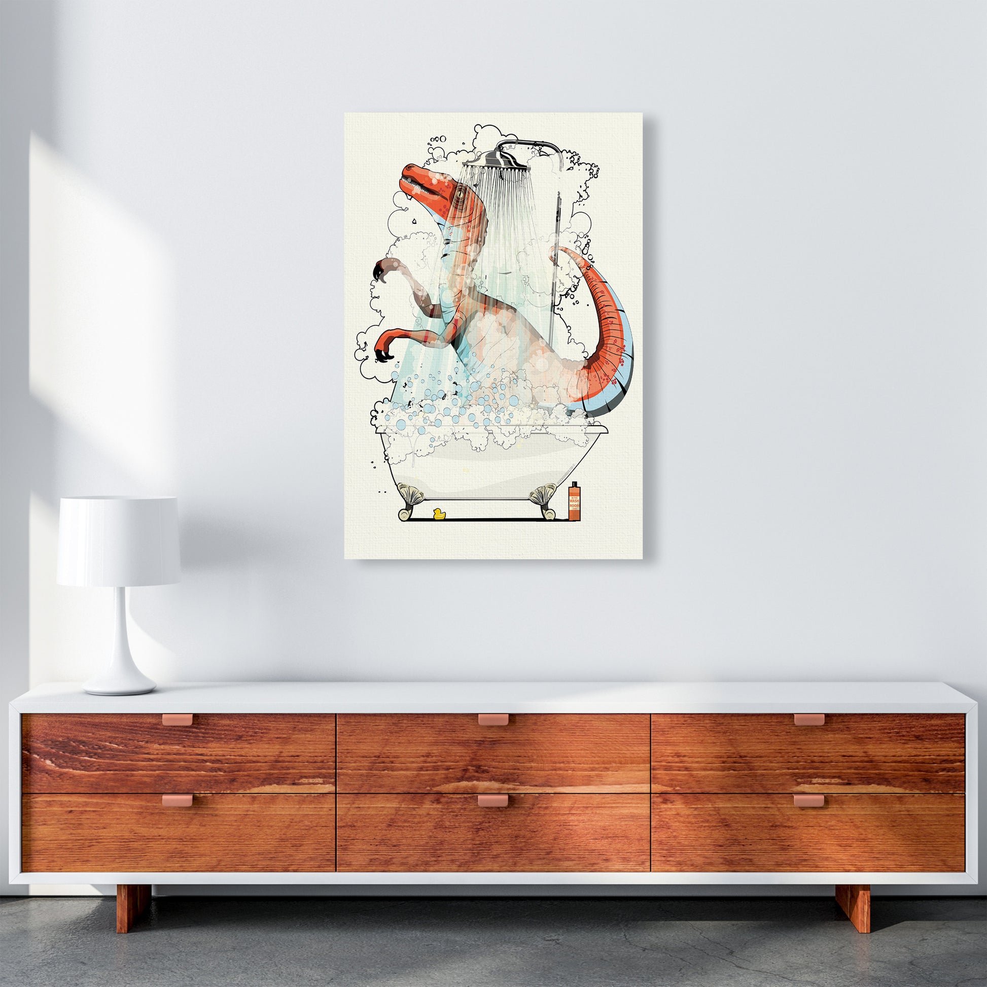 Velociraptor Bathroom by Wyatt9 A1 Canvas