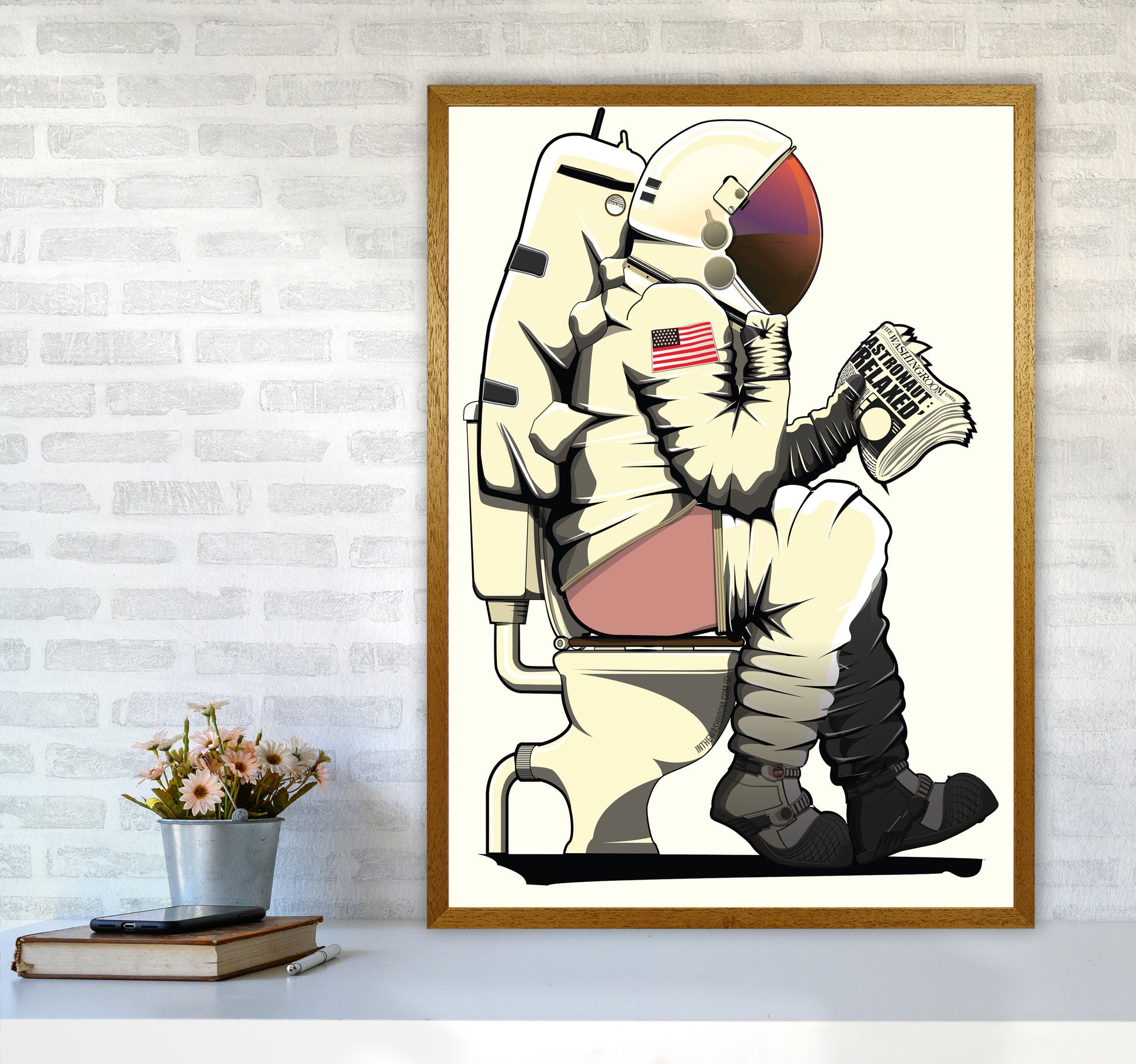 Astronaut Loo Art Print by Wyatt9 A1 Print Only
