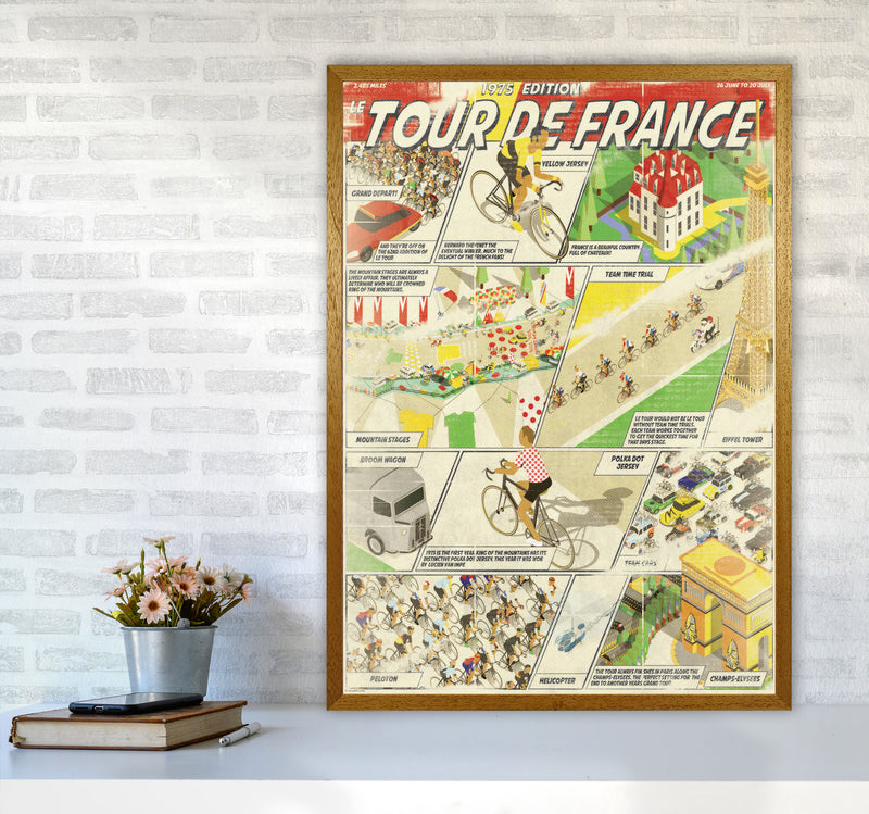Comic Book TDF Cycling Print by Wyatt9 A1 Print Only