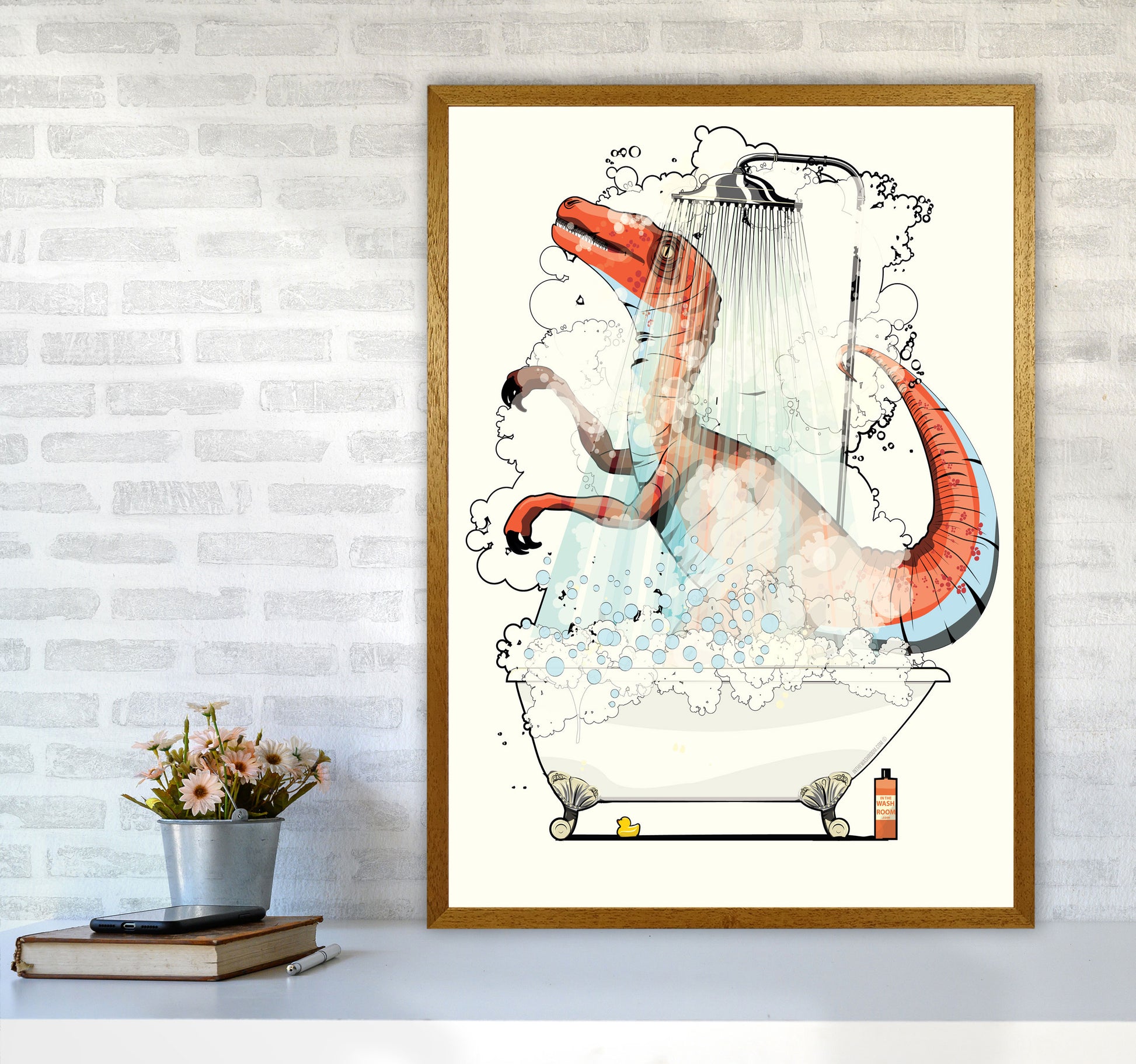 Velociraptor Bathroom by Wyatt9 A1 Print Only