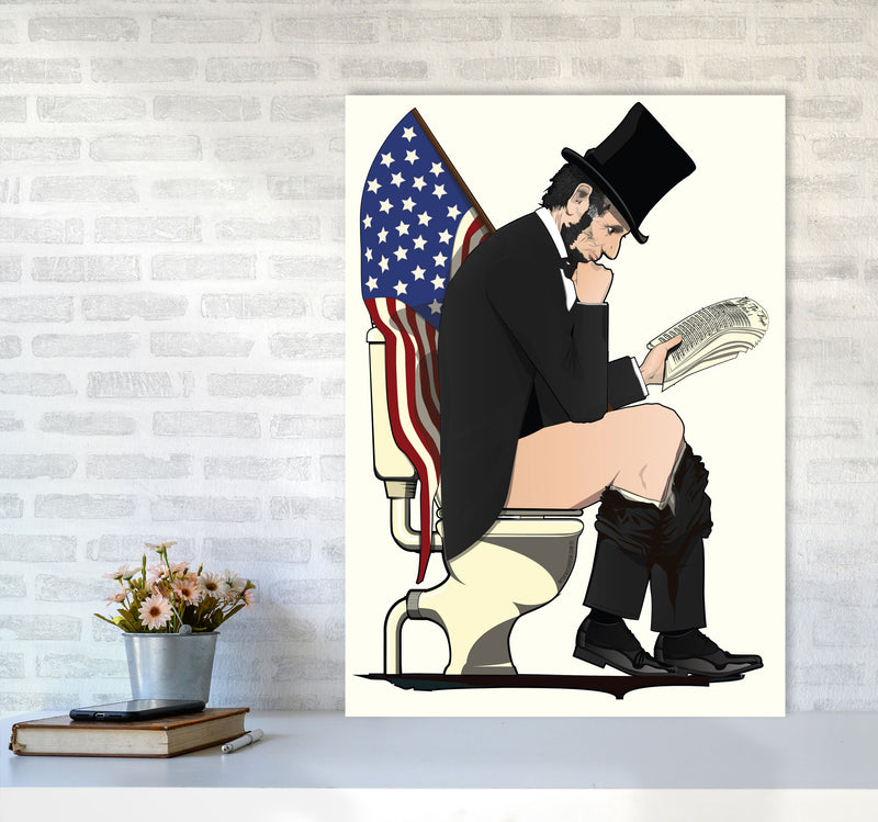 Abraham Lincoln Loo Art Print by Wyatt9 A1 Black Frame