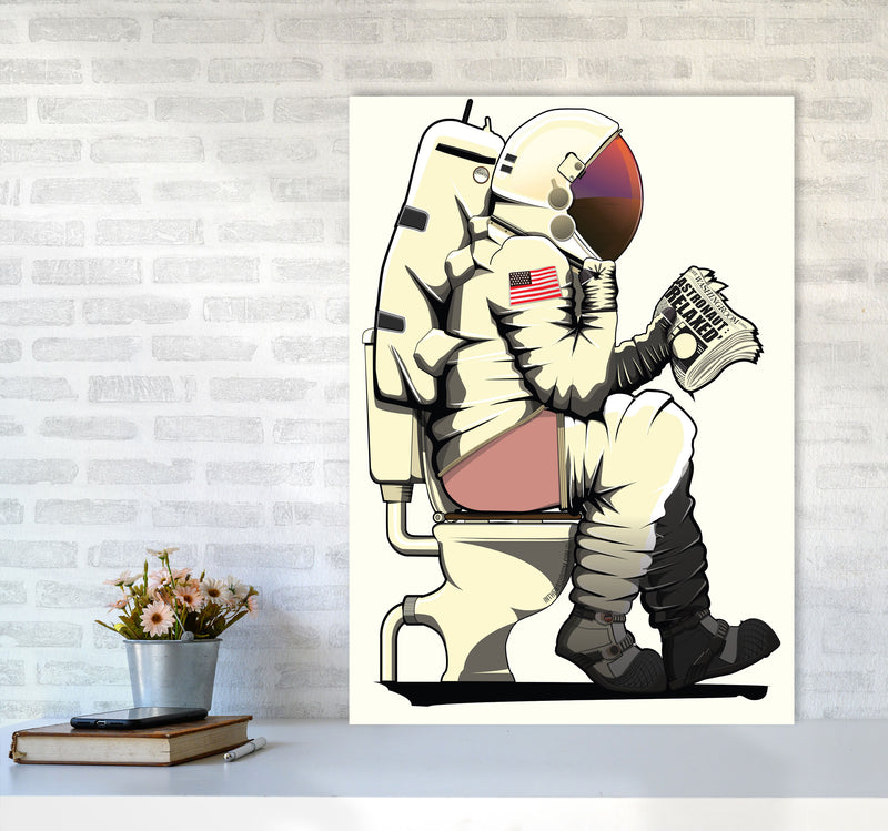 Astronaut Loo Art Print by Wyatt9 A1 Black Frame