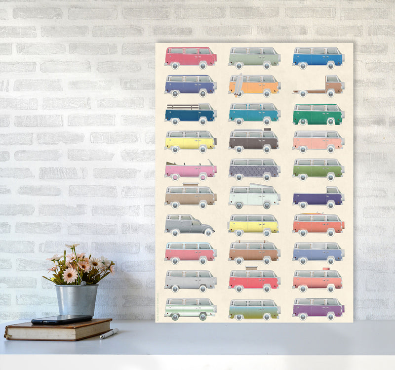 Camper Vintage Print by Wyatt9 A1 Black Frame