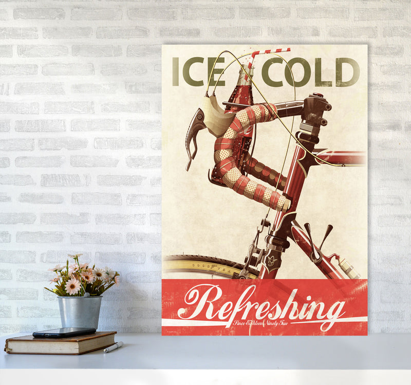 Cola Bike Cycling Art Print by Wyatt9 A1 Black Frame